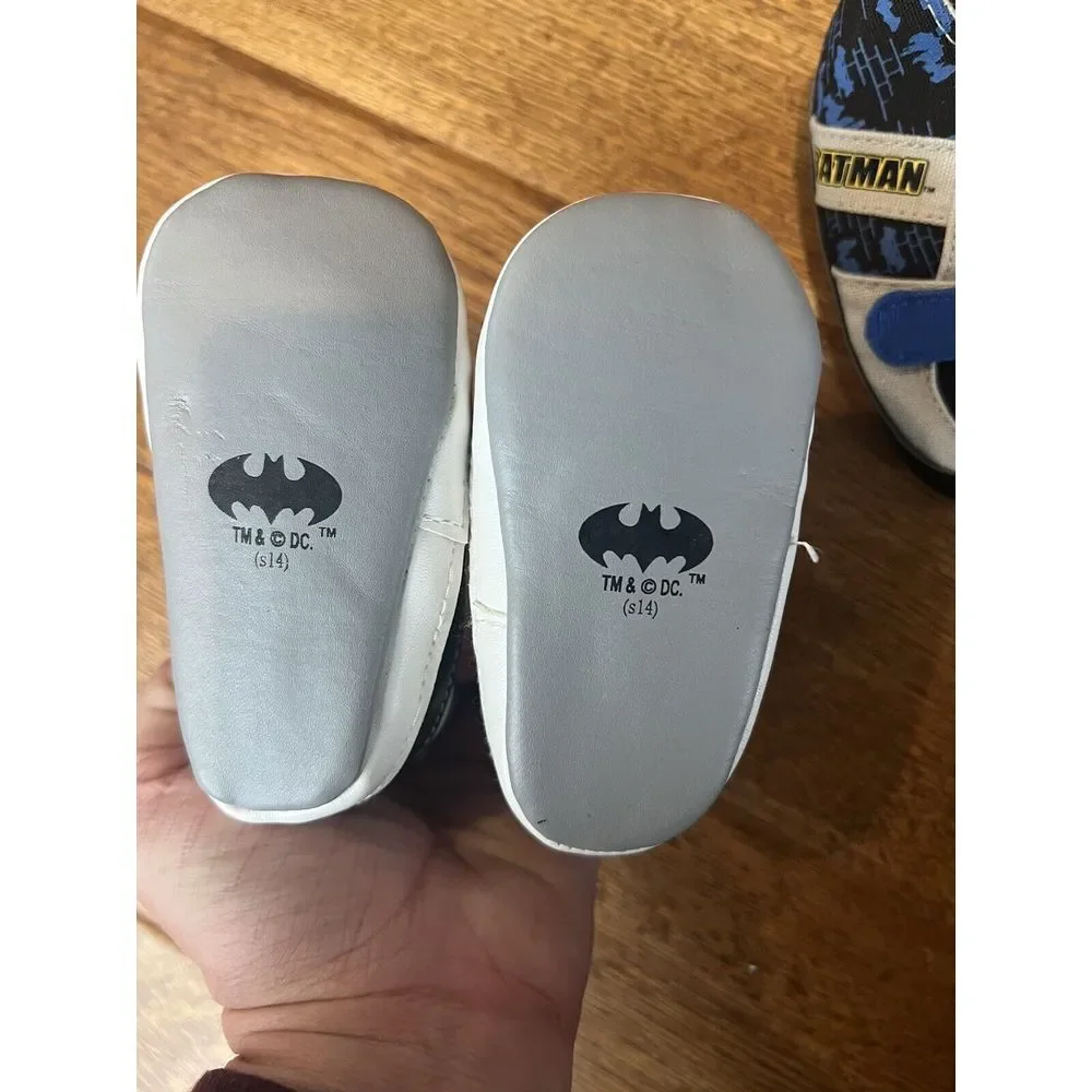 DC Comics Marvel Batman Infant‎ Baby Soft Shoes Size 0-13 Months Softshell Shoes